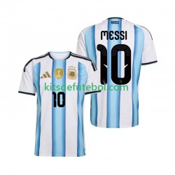 Camisola Seleção da Argentina Lionel Messi 10 Homem Equipamento principal Mundial 2026 Mangas Curtas