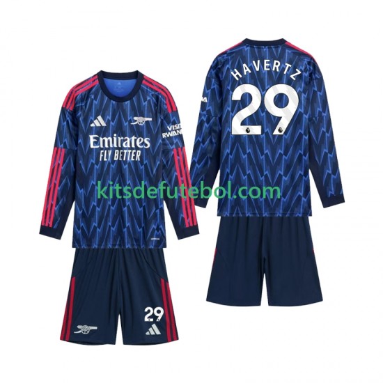 Camisola Arsenal Havertz 29 Criança Equipamento alternativo 2025-2026 Mangas Compridas