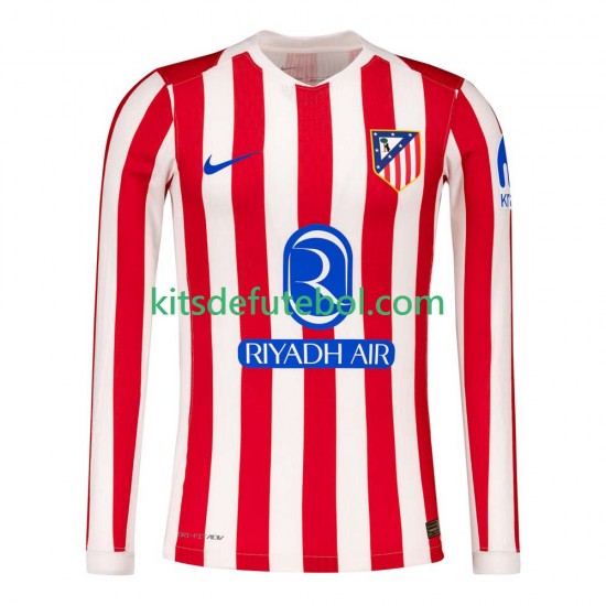 Camisola Atlético Madrid Homem Equipamento principal 2025-2026 Mangas Compridas