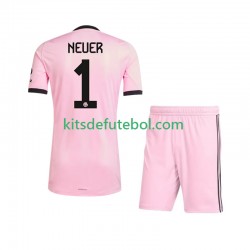 Camisola de Guarda-redes Bayern de Munique Manuel Neuer 1 UCL Criança Terceiro equipamento 2025-2026 Mangas Curtas