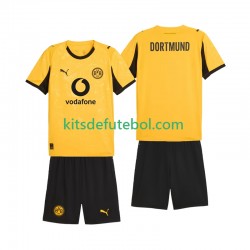 Camisola Borussia Dortmund Cup Criança Equipamento principal 2025-2026 Mangas Curtas