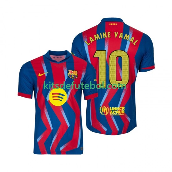 Camisola FC Barcelona Lamine Yamal 10 Homem Quarto equipamento 2025-2026 Mangas Curtas