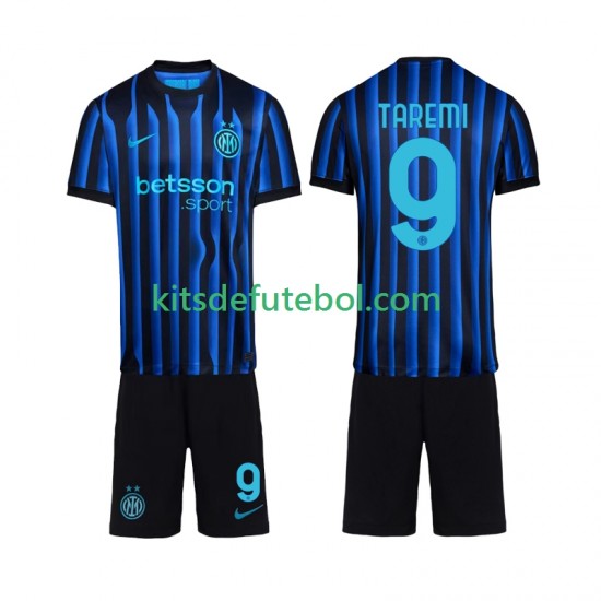 Camisola Inter de Milão Marcus Thuram 9 Criança Equipamento principal 2025-2026 Mangas Curtas