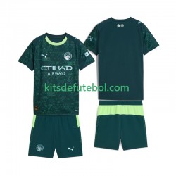 Camisola Manchester City Criança Quarto equipamento 2025-2026 Mangas Curtas