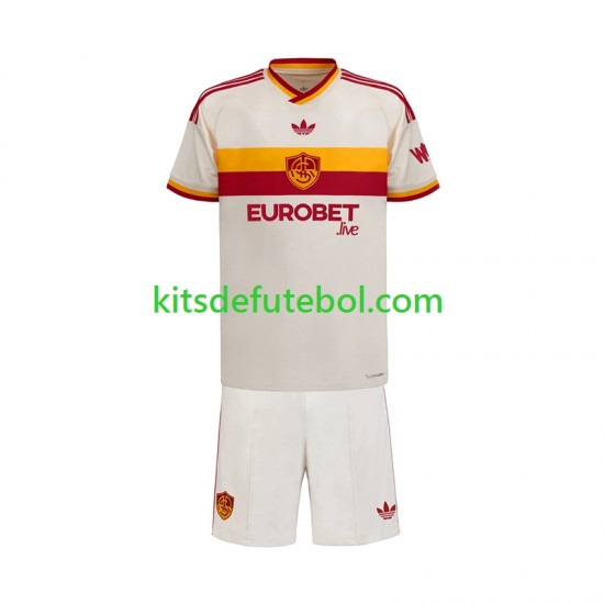 Camisola AS Roma Criança Equipamento alternativo 2026-2027 Mangas Curtas