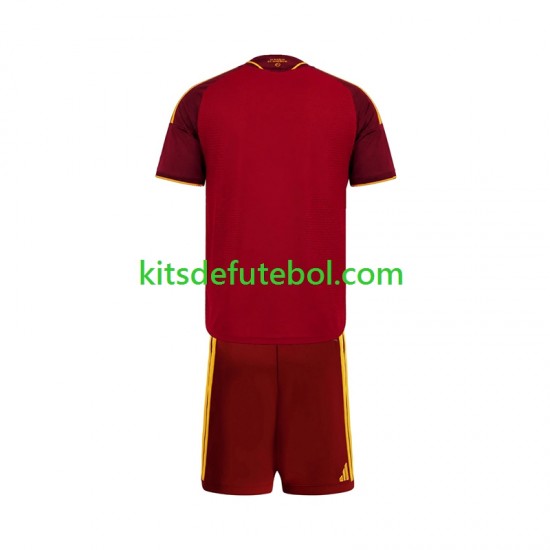 Camisola AS Roma Criança Equipamento principal 2026-2027 Mangas Curtas