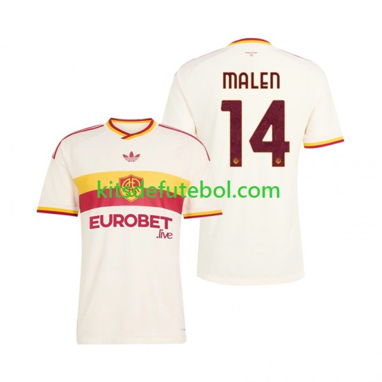 Camisola AS Roma Donyell Malen 14 Homem Equipamento alternativo 2026-2027 Mangas Curtas
