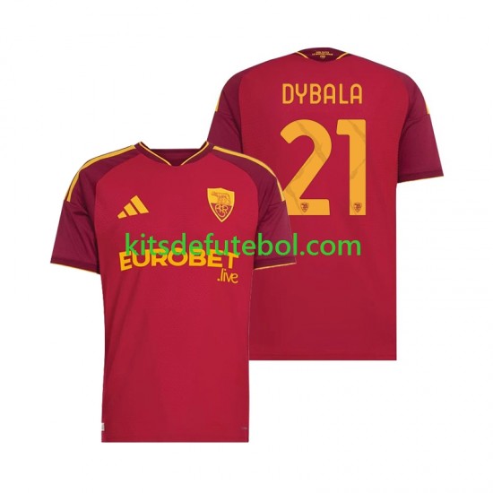 Camisola AS Roma Paulo Dybala 21 Homem Equipamento principal 2026-2027 Mangas Curtas