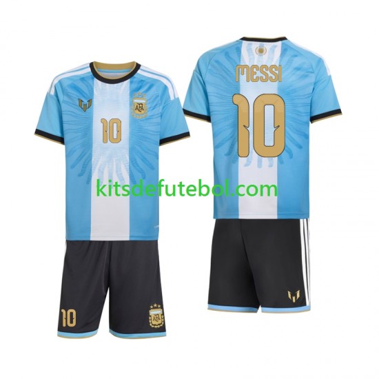 Camisola Seleção da Argentina Lionel Messi 10 Special Criança Equipamento principal 2026-2027 Mangas Curtas
