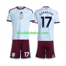 Camisola Aston Villa Alejandro Garnacho 17 Criança Terceiro equipamento 2026-2027 Mangas Curtas