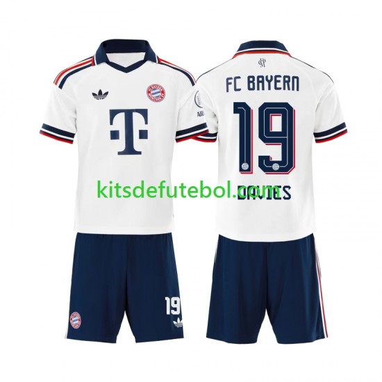 Camisola Bayern de Munique Alphonso Davies 19 Criança Equipamento alternativo 2026-2027 Mangas Curtas