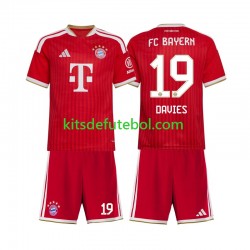 Camisola Bayern de Munique Alphonso Davies 19 Criança Equipamento principal 2026-2027 Mangas Curtas