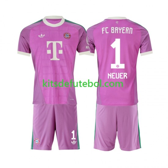 Camisola de Guarda-redes Bayern de Munique Manuel Neuer 1 Criança Terceiro equipamento 2026-2027 Mangas Curtas