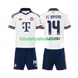 Camisola Bayern de Munique Luis Diaz 14 Criança Equipamento alternativo 2026-2027 Mangas Curtas