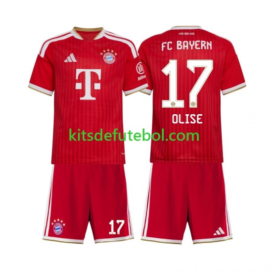 Camisola Bayern de Munique Michael Olise 17 Criança Equipamento principal 2026-2027 Mangas Curtas