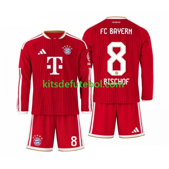 Camisola Bayern de Munique Tom Bischof 8 Criança Equipamento principal 2026-2027 Mangas Compridas