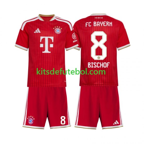 Camisola Bayern de Munique Tom Bischof 8 Criança Equipamento principal 2026-2027 Mangas Curtas