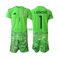 Camisola de Guarda-redes Seleção da Croata Dominik Livakovic 25 Criança Equipamento principal 2026-2027 Mangas Curtas