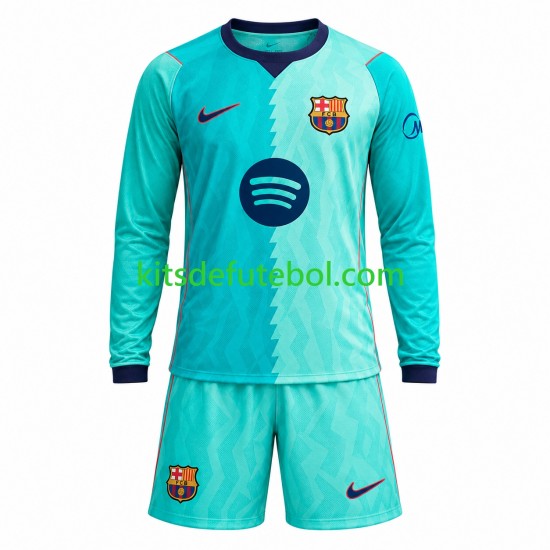 Camisola FC Barcelona Criança Terceiro equipamento 2026-2027 Mangas Compridas
