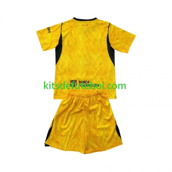 Camisola de Guarda-redes FC Barcelona Criança Quarto equipamento 2026-2027 Mangas Curtas