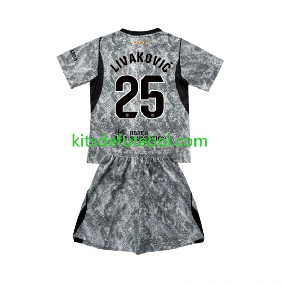 Camisola de Guarda-redes FC Barcelona Dominik Livakovic 25 Criança Equipamento alternativo 2026-2027 Mangas Curtas