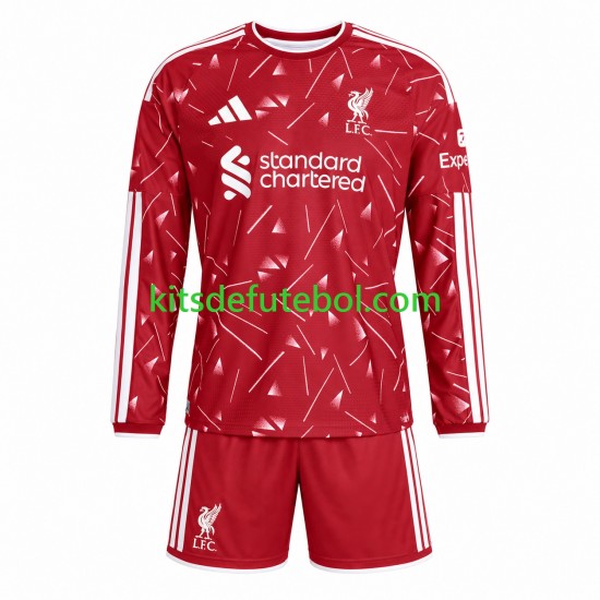 Camisola Liverpool Criança Equipamento principal 2026-2027 Mangas Compridas