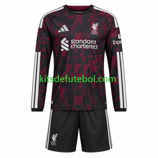 Camisola Liverpool Criança Terceiro equipamento 2026-2027 Mangas Compridas