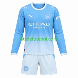 Camisola Manchester City Criança Equipamento principal 2026-2027 Mangas Compridas