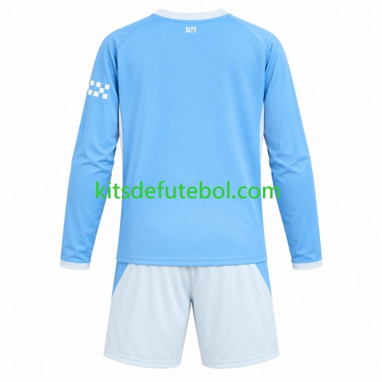 Camisola Manchester City Criança Equipamento principal 2026-2027 Mangas Compridas