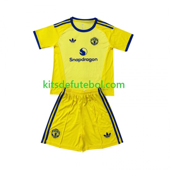 Camisola de Guarda-redes Manchester United Criança Terceiro equipamento 2026-2027 Mangas Curtas