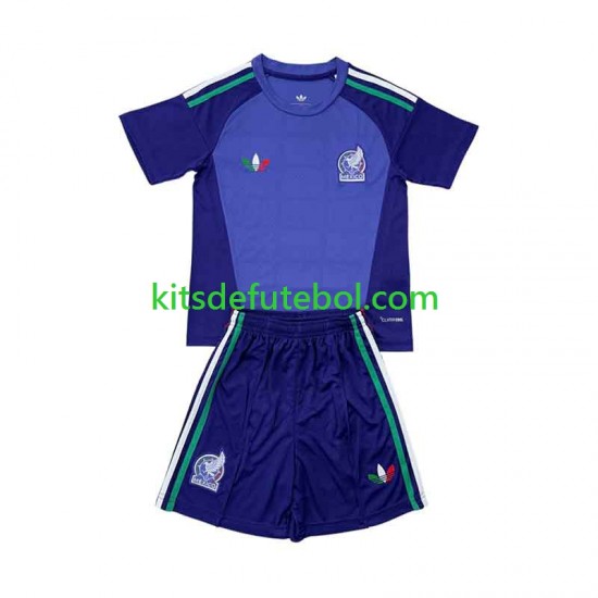 Camisola de Guarda-redes Seleção da Mexicana Criança Equipamento alternativo 2026 Mangas Curtas
