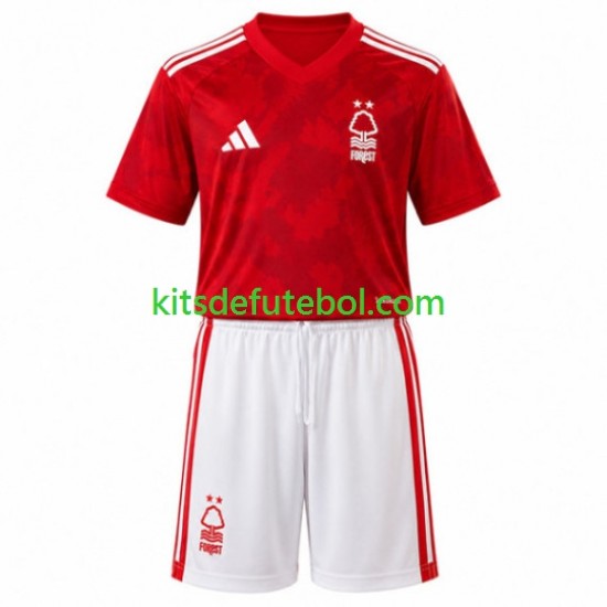 Camisola Nottingham Forest Criança Equipamento principal 2026-2027 Mangas Curtas