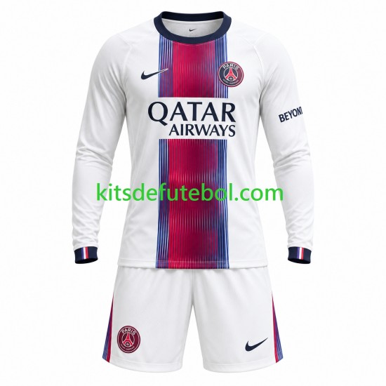 Camisola Paris Saint-Germain Criança Equipamento alternativo 2026-2027 Mangas Compridas
