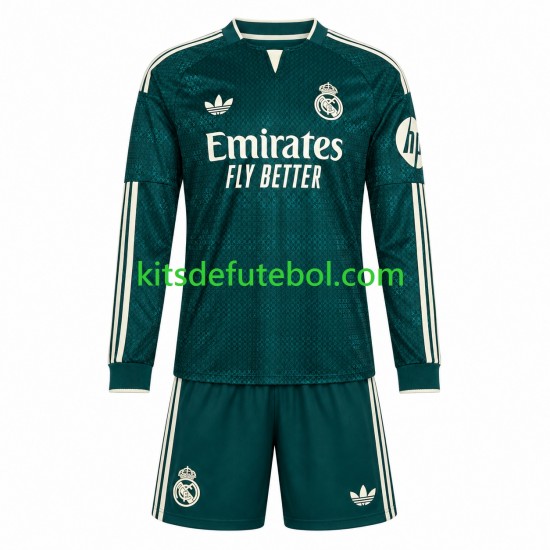Camisola Real Madrid Criança Equipamento alternativo 2026-2027 Mangas Compridas