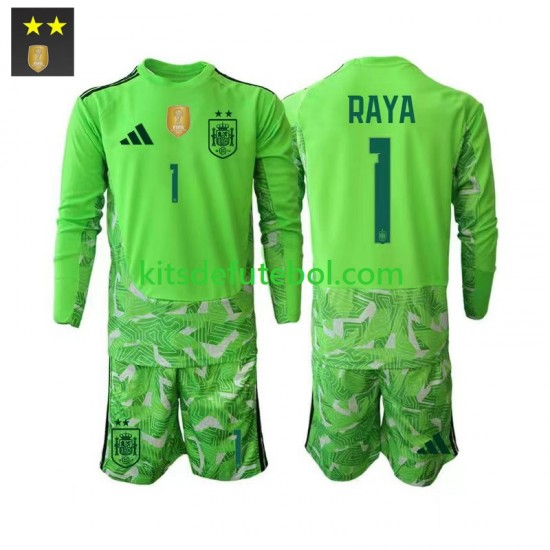 Camisola de Guarda-redes Seleção da Espanhola David Raya 1 Criança Terceiro equipamento 2026-2027 Mangas Compridas