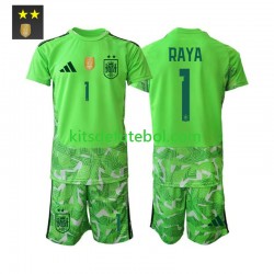 Camisola de Guarda-redes Seleção da Espanhola David Raya 1 Criança Terceiro equipamento 2026-2027 Mangas Curtas