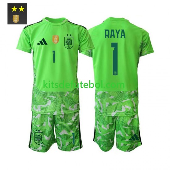 Camisola de Guarda-redes Seleção da Espanhola David Raya 1 Criança Terceiro equipamento 2026-2027 Mangas Curtas