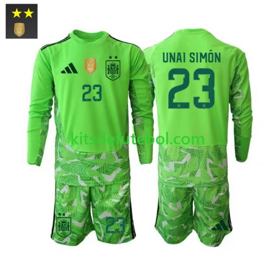 Camisola de Guarda-redes Seleção da Espanhola Unai Simon 23 Criança Terceiro equipamento 2026-2027 Mangas Compridas