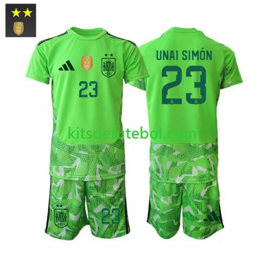 Camisola de Guarda-redes Seleção da Espanhola Unai Simon 23 Criança Terceiro equipamento 2026-2027 Mangas Curtas