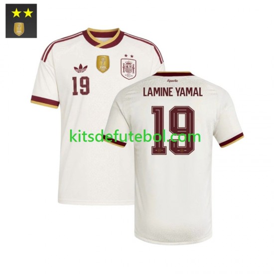 Camisola Seleção da Espanhola Lamine Yamal 19 Homem Equipamento alternativo 2026-2027 Mangas Curtas