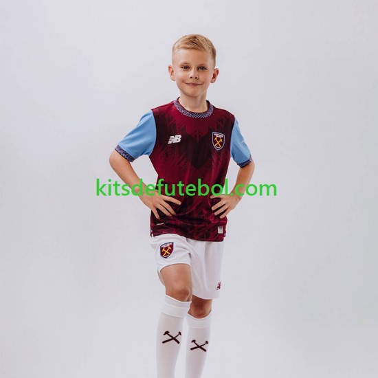 Camisola West Ham United Criança Equipamento principal 2026-2027 Mangas Curtas