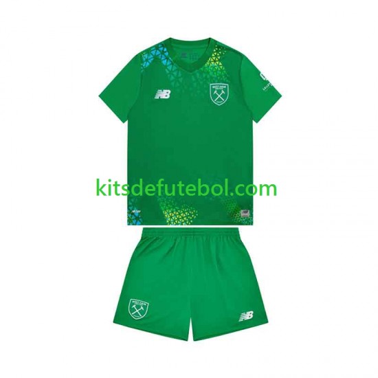 Camisola de Guarda-redes West Ham United Criança Equipamento principal 2026-2027 Mangas Curtas