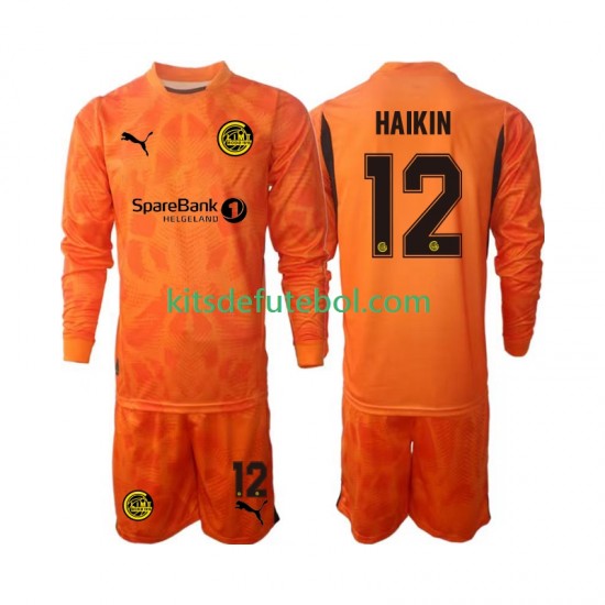 Camisola de Guarda-redes FK Bodø/Glimt  Nikita Haikin12 Criança Equipamento alternativo 2025 Mangas Compridas