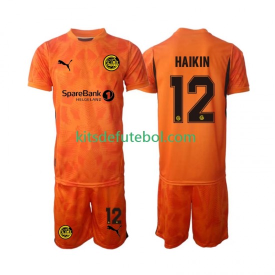 Camisola de Guarda-redes FK Bodø/Glimt  Nikita Haikin12 Criança Equipamento alternativo 2025 Mangas Curtas