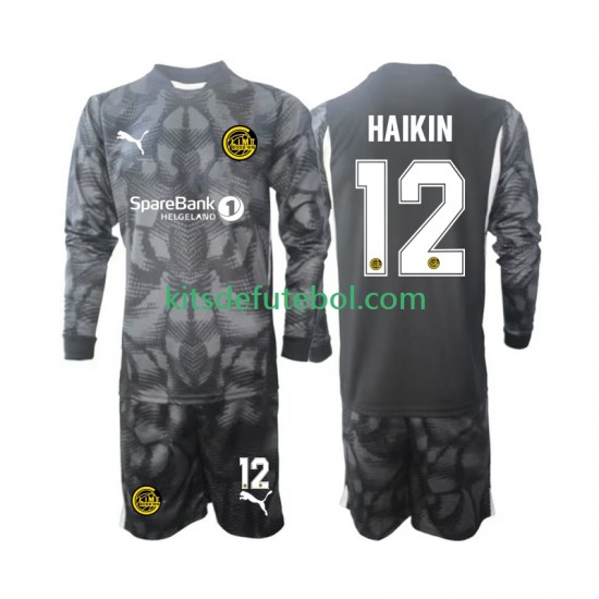 Camisola de Guarda-redes FK Bodø/Glimt  Nikita Haikin12 Criança Equipamento principal 2025 Mangas Compridas