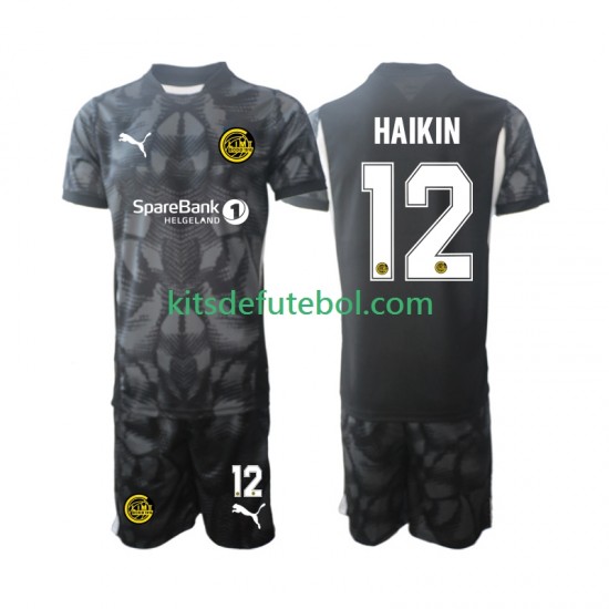 Camisola de Guarda-redes FK Bodø/Glimt  Nikita Haikin12 Criança Equipamento principal 2025 Mangas Curtas