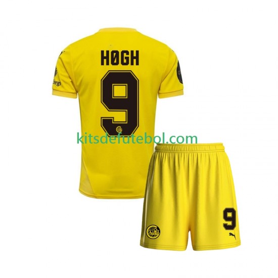 Camisola FK Bodø/Glimt Kasper Hogh 9 Criança Equipamento principal 2025 Mangas Curtas