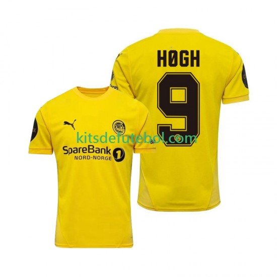 Camisola FK Bodø/Glimt Kasper Hogh 9 Homem Equipamento principal 2025 Mangas Curtas