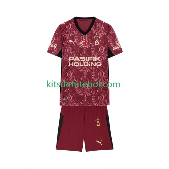 Camisola Galatasaray Criança Terceiro equipamento 2025-2026 Mangas Curtas
