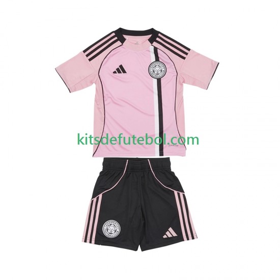 Camisola Leicester City Criança Terceiro equipamento 2025-2026 Mangas Curtas